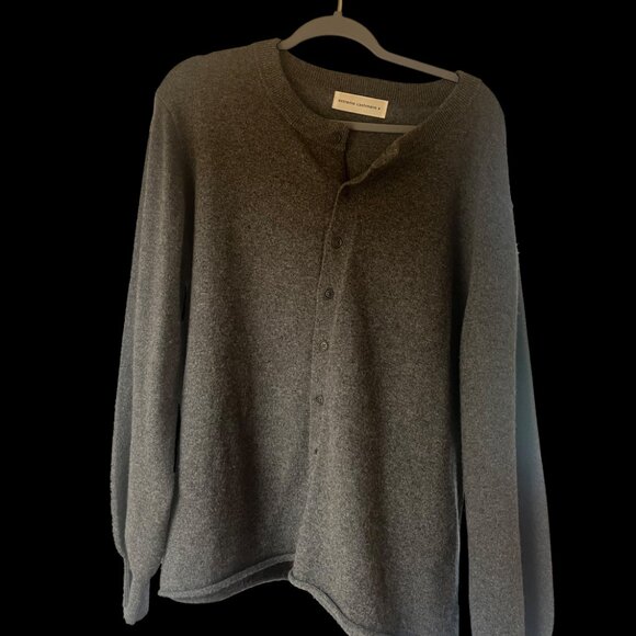 Extreme Cashmere X Grey Button Sweater - Picture 3 of 3